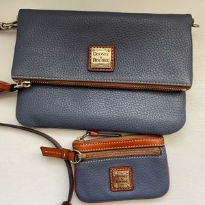 Dooney and Burke Foldover Crossbody Purse and Wallet Set